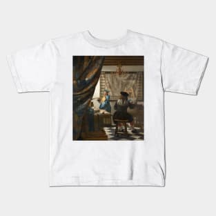 The Art of Painting by Jan Vermeer Kids T-Shirt